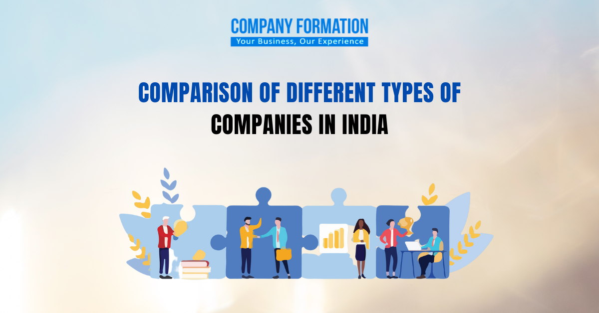 Comparison of different types of companies in India